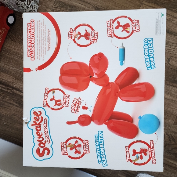 Squeakee The Balloon Robot Dog 60+ Sounds & Movements - Red Dog, Brand New - Picture 4 of 4